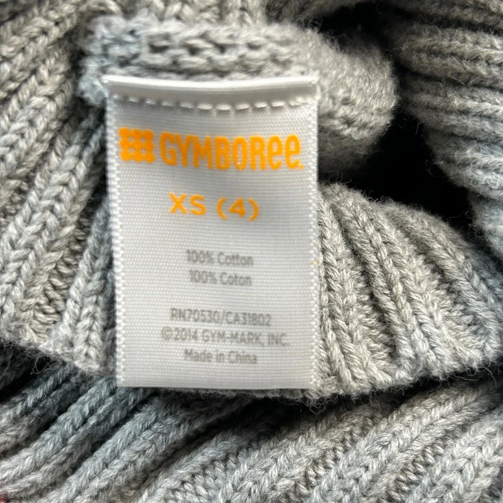 Gymboree Kids Gray Fair‎ Isle Cowl Neck Sweater Size XS (4)Cotton